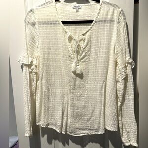 Splendid Ruffle-Sleeve Blouse